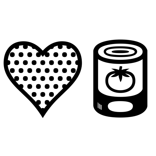 💛🥫 Emoji Domain black and white Symbola rendering
